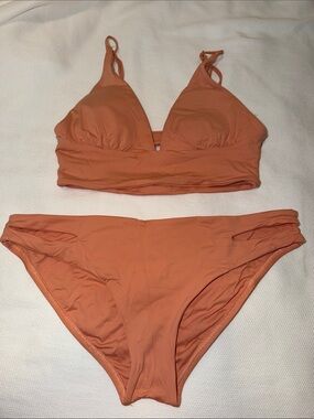 Lspace Coral Two-Piece Swim Set